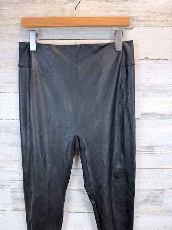 Honeylove Vegan Leather Leggings 1X Black Sculpting High Rise Core Athleisure - Picture 7 of 15
